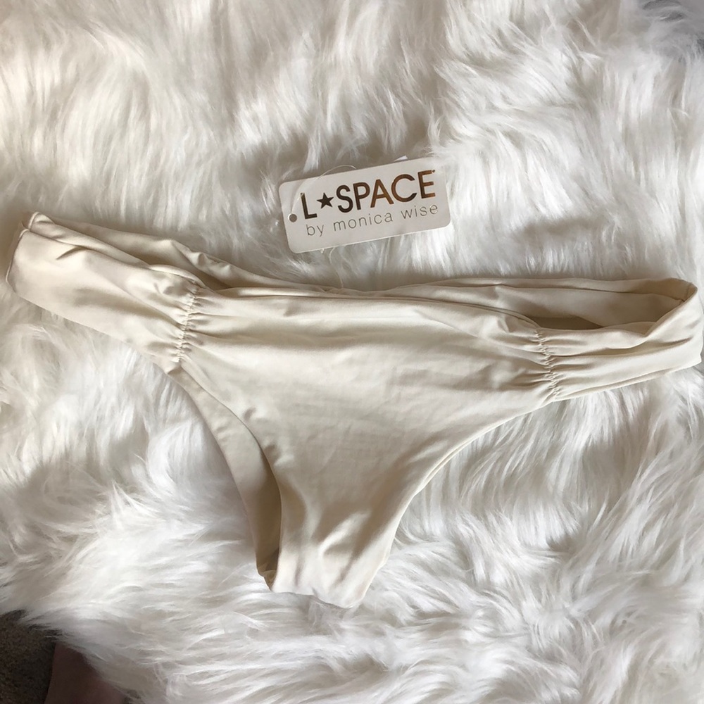 L*Space Off White Bikini Bottoms